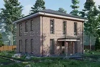 Проект 2х-этажного дома из газобетона Master Dom площадью 144м2