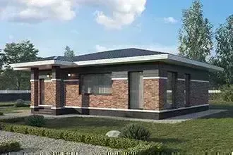 Проект одноэтажного дома из газобетона Windows 90м2 FH-90