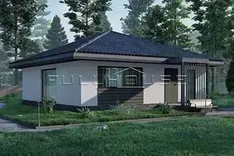 Проект одноэтажника из газобетона KVADRO 70м2 FH-70K