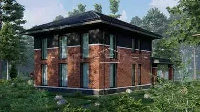 Проект двухэтажного дома из газобетона DOMinGO площадью 177м2 с 5-ю спальнями