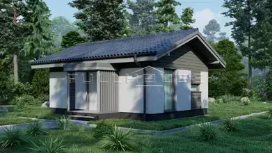 Дом 6 на 8 одноэтажный из газобетона UNiCA площадью 37м2