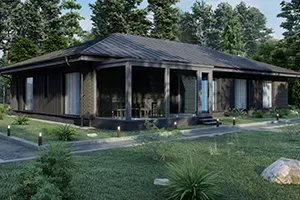 Проект просторного одноэтажника Black Jack 210м2