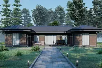 П-образный одноэтажник Upiter 142м2