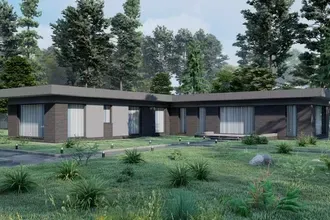 Г-образный одноэтажник REFLEX 155м2