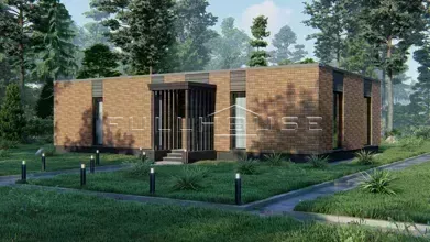 Проект одноэтажного дома с 2 спальнями ECRAN