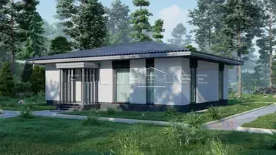 Проект одноэтажного дома с тремя спальнями Windows Panorama