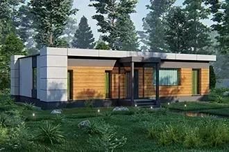 Лучший проект одноэтажного дома 114м2 с плоской крышей