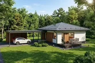 Проект самого компактного одноэтажного дома И-ВА