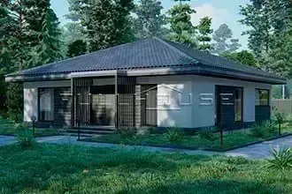 Проект одноэтажного дома из газобетона FH-114 Optimus площадью 114м2