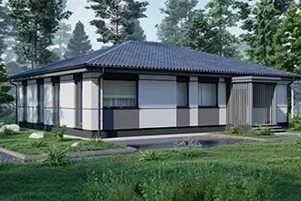 Проект одноэтажного дома с мастер спальней IZdanie Master площадью 145м2