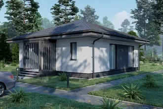 Проект компактного одноэтажного дома Icarus 80м2