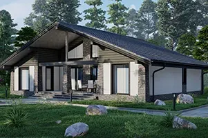 Проект одноэтажника в стиле шале SiMetrica Slim 140м2