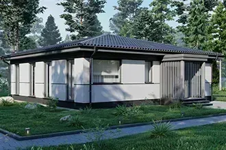 Проект одноэтажного дома с мастер спальней eDom Master площадью 114м2