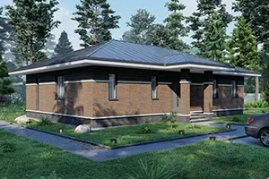 Проект одноэтажного дома с сауной Fourex Sana площадью 114м2