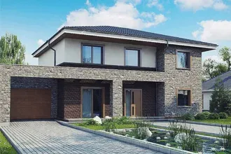 Проекты домов из газобетона с гаражом