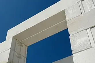 Скрытая перемычка в перегородке из газобетона