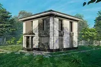 Проект двухэтажного дома из газобетона STATUS 115м2