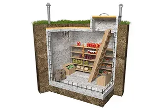 Строительство монолитного погреба на загородном участке