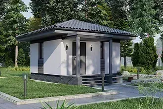 Типовой проект бани из газобетона AutoBan