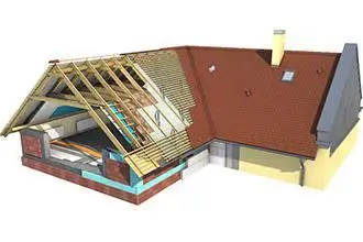 Узел монтажа пароизоляции к стене