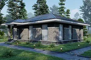 Проект и планировка дома 90м2 FH-90WD Windows Duo