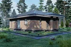 Проект одноэтажного дома Windows Galaxy площадью 90м2