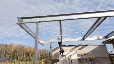 Строительство автонавеса и хозблока по проекту UNiT FH-4_12