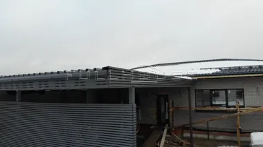 Строительство автонавеса и хозблока по проекту UNiT FH-4_1