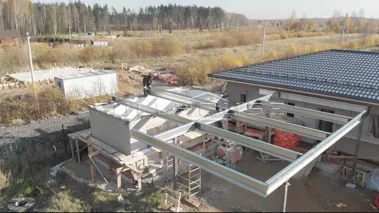 Строительство автонавеса и хозблока по проекту UNiT FH-4_11