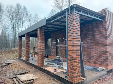 Строительство террасы и автонавеса по проекту UNiT FH-4_6