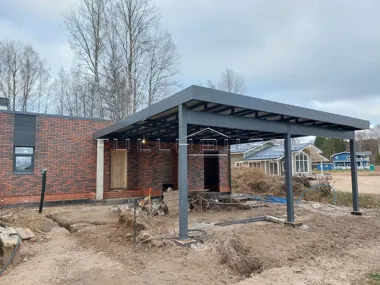 Строительство террасы и автонавеса по проекту UNiT FH-4_3