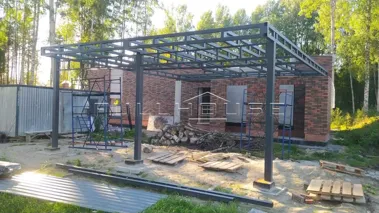 Строительство террасы и автонавеса по проекту UNiT FH-4_7