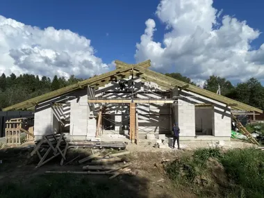 Строительство коттеджа по проекту FH-124 SiMetrica Air_11