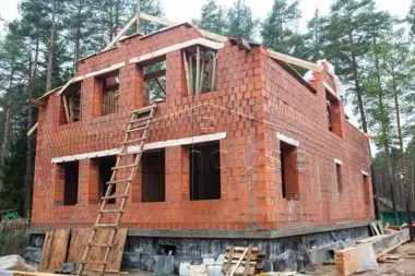 Строительство коттеджа из поризованного кирпича в Вырице_7