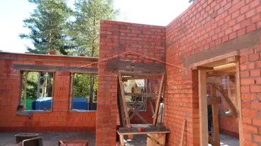 Строительство коттеджа из поризованного кирпича в Вырице_9