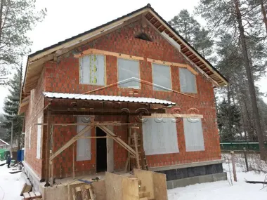 Строительство коттеджа из поризованного кирпича в Вырице_2