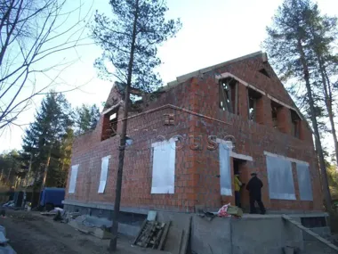 Строительство коттеджа из поризованного кирпича в Вырице_3