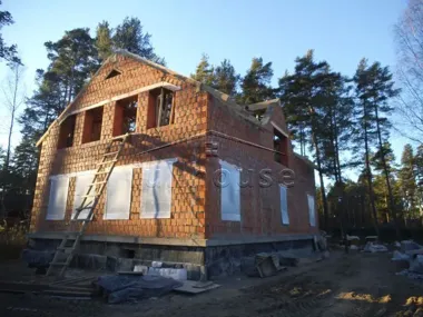 Строительство коттеджа из поризованного кирпича в Вырице_5