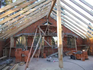 Строительство коттеджа из поризованного кирпича в Вырице_8