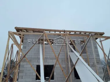 Строительство дома из газобетона по типовому проекту 66-77_7 Строительство дома из газобетона по типовому проекту 66-77_7