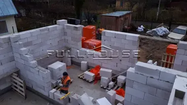 Строительство дома из газобетона по типовому проекту 66-77_23 Строительство дома из газобетона по типовому проекту 66-77_23