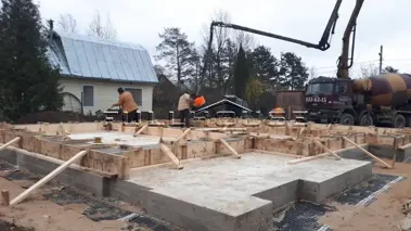 Строительство дома из газобетона по типовому проекту 66-77_30 Строительство дома из газобетона по типовому проекту 66-77_30