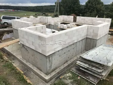 Строительство дома из газобетона по проекту 492А_20