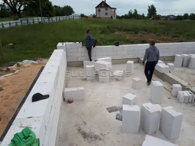 Строительство дома из газобетона по проекту ПА-150В_27