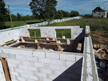 Строительство дома из газобетона по проекту ПА-150В_12