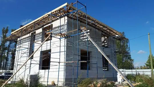 Строительство дома из газобетона по проекту ПА-150В Строительство дома из газобетона по проекту ПА-150В