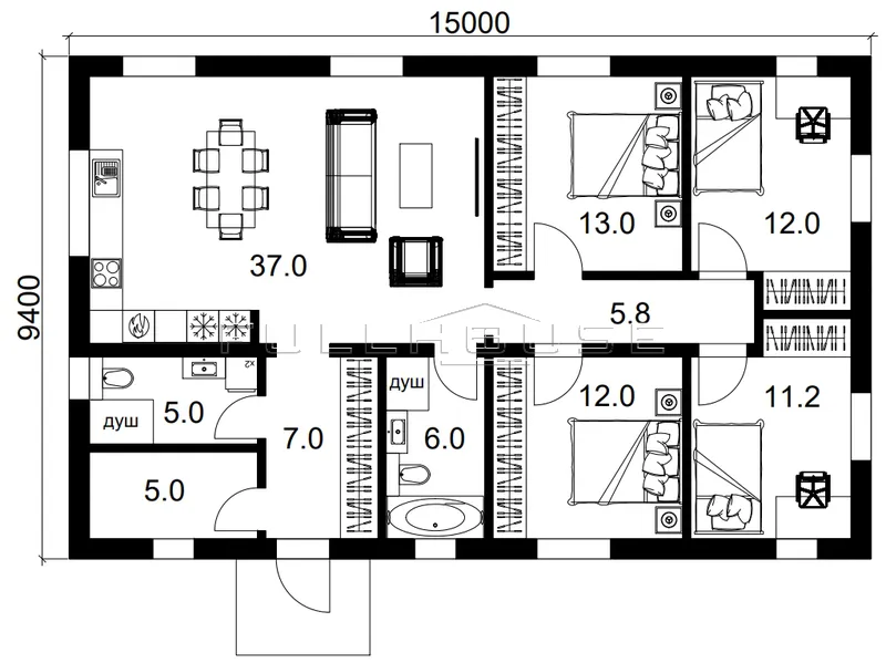 Проект дома FH-115 FOURex Villa_8