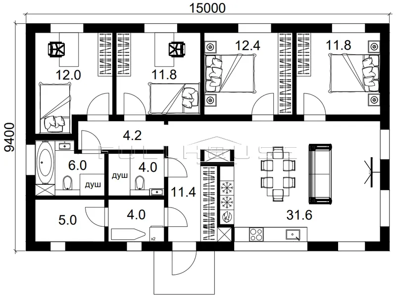 Проект дома FH-115 FOURex Villa_6