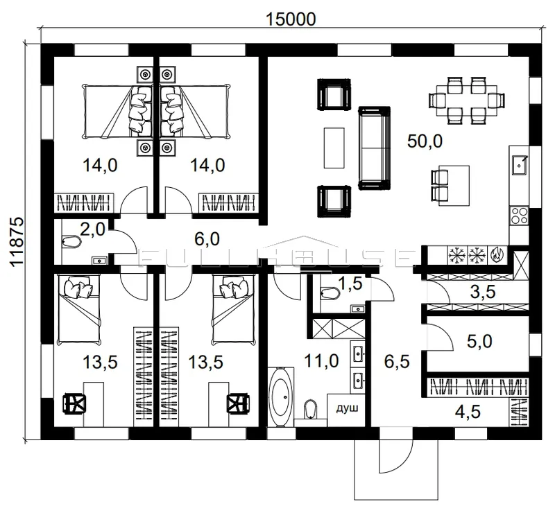 Проект FH-145 Full House_3