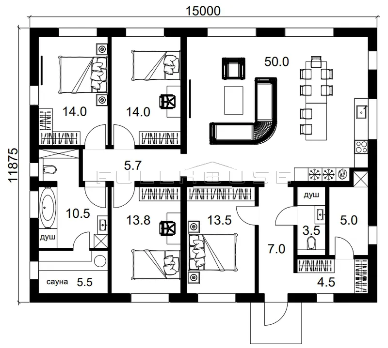 Проект FH-147FHS Full House Sana_3